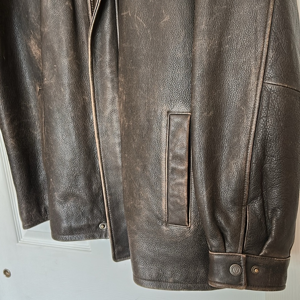 Vintage Wilsons Leather Brown Leather Jacket XL Thinsulate Removable Lining - Picture 5 of 16